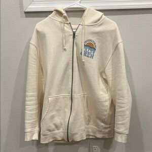 Salty Crew Cream Hoodie with Blue Graphic